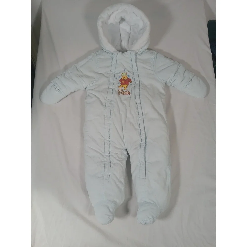 VTG Disney Baby‎ Winnie The Pooh full body Snowsuit Jacket  Size 6 Months